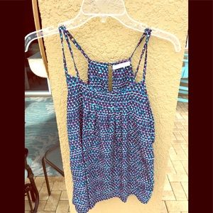 Nine Bird Blue tank Top